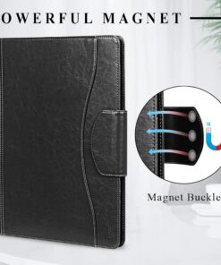 Skycase Padfolio Portfolio Case,Leather Portfolio Folder,Resume/Conference/Legal Document Executive Organizer with Letter/A4 Size Clipboard,Business Card Holder,Padfolio Portfolio for Women/Men,Black Black 25 61PmiowJ8L