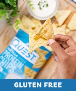 Quest Nutrition Tortilla Style Protein Chips, Ranch, Baked, 19g Protein, Low Carb, Gluten Free, 1.1 Ounce (Pack of 12) 28 61PnSLAtUmL