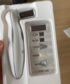 Pure Enrichment® PurePedi Deluxe 10-Piece at-Home Professional Manicure and Pedicure Electric Nail File Kit - Cordless Electric Nail Drill and Callus Remover Tool with Protective Cap 31 61PpM0ETzxL