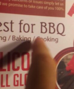 AYL Grilling Gloves, Heat Resistant Gloves BBQ Kitchen Silicone Oven Gloves, Safe Handling of Hot Food, Pots and Pans for Barbecue, Cooking, Baking - Internal Protective Cotton Layer 38 61PqZPr3XvL