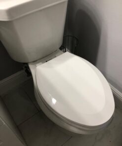 WSSROGY Elongated Toilet Seat with Lid, Quiet Close, Fits Standard Elongated or Oblong Toilets, Slow Close Seat and Cover, Oval, White 30 61PqibviZpL