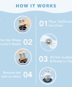 TubShroom Ultra Revolutionary Bath Tub Drain Protector Hair Catcher/Strainer/Snare Stainless Steel, 1-Pack, Silver Stainless Single 35 61PqlcjFpqL