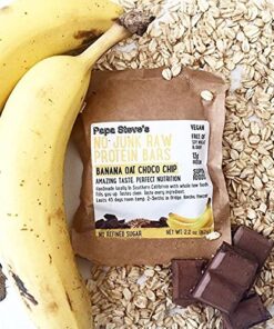 Papa Steve’s No Junk Raw Protein Bars, Banana Oat Dark Chocolate, 2.2 Oz, 10 Count 15 61Ptabfl7tL
