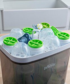 Dr. Brown's All-in-One Sterilizer and Dryer for Baby Bottles, Parts & Other Newborn Essentials Sterilizer & Dryer 1 Count (Pack of 1) 53 61PwWmvaL 1