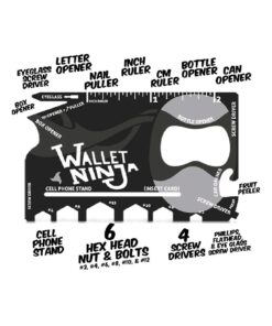 Wallet Ninja Multitool Card – 18 in 1 Credit Card Multi-Tool (Bottle Opener, Can Opener, Screwdrivers, Phone Stand & More) – Black 31 61PwtyWSlbL