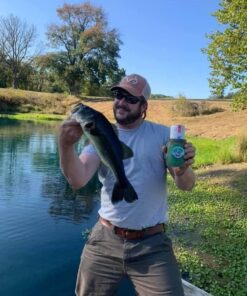 Chill-N-Reel Fishing Can Cooler (from Shark Tank) | Hard Shell Drink Holder with Hand Line Reel Attached | Fits Any Standard Insulator Sleeve or Coozie | Unique Fun Fishing Gift Camo 21 61Pxa0noE9L