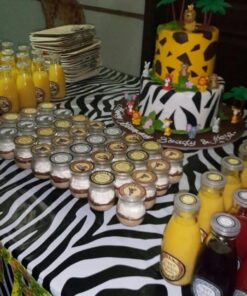 Beistle Zebra Print Tablecover, 54” x 108” – Plastic Table Cloth, Animal Print Tablecloth, Animal Safari Theme Decorations, Safari Table Cloth, Rectangular Table Cover, Zebra Stripe Decorations 25 61Py4mMJRAL