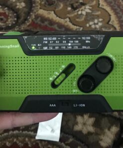 Emergency Crank Weather Radio, AM/FM/NOAA Hand Crank Portable Solar Radio with SOS Alarm, Battery Operated, LED Flashlight & Reading Lamping, 2000mAh Power Bank for Emergency Phone Charge Green 50 61PzjUe6rlL