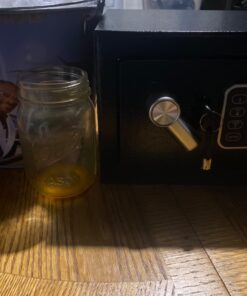 SereneLife Premium Steel Digital Safe Box - 9.1" x 6.7" x 6.7" | Secure Storage for Cash, Firearms, Jewelry & More | Great For Hotels, Cabinets & Home Use | Electronic & Mechanical Access - 2 Keys 31 61Q0LDZp2uL 2