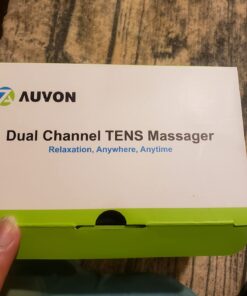 AUVON Dual Channel TENS EMS Unit 24 Modes Muscle Stimulator for Pain Relief, Rechargeable TENS Machine Massager with 12 Pads, ABS Pads Holder, USB Cable and Dust-Proof Storage Bag A Sliver 31 61Q1vgZEJhL