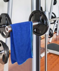 SINLAND Microfiber Gym Towels Sports Fitness Workout Sweat Towel Super Soft and Absorbent 3 Pack 16 Inch X 32 Inch Light Blue+blue+grey 18 61Q323ebgL
