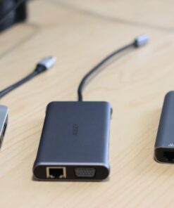 Kingston Nucleum USB C Hub, 7-In-1 Type-C-Adapter Hub Connect USB 3.0, 4K HDMI, SD and MicroSD-Card, USB Type-C Charging for MacBook, Chromebook, and Other USB Type-C devices Single Item 59 61Q6E2ru4wL