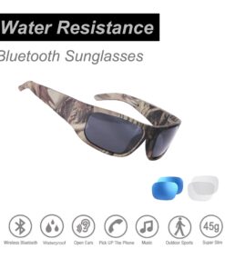 Alternative view of OhO Smart Glasses,Polarized Sunglasses with Bluetooth Speaker,Athletic/Outdoor UV Protection and Voice Control,Unisex(Transitional Lens) Camo Frame-transitional Grey Lens(t8 Pro)