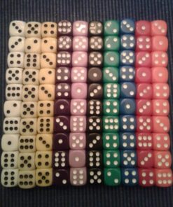 AUSTOR 100 Pieces Dice 6 Sided Game Dice Set, 10 x 10 16mm Acrylic Dice with Velvet Pouch for Tenzi, Farkle, Yahtzee, Bunco or Teaching Math 100 Pieces Round a 21 61Q79QVWSbL