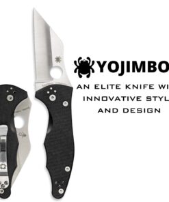 Spyderco Yojimbo 2 Specialty Tactical Knife with 3.2" CPM S30V Steel Black Wharncliffe Blade and Durable Black G-10 Handle - PlainEdge - C85GP2 Steel Blade 34 61Q9Ie7XiZL