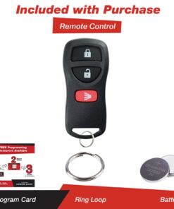 Alternative view of KeylessOption Keyless Entry Remote Control Car Key Fob Replacement for KBRASTU15, CWTWB1U733 Black