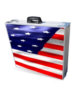 Alternative view of PartyPong 8-Foot Professional Beer Pong Table w/Cup Holes, LED Lights & Pong Balls - America Edition