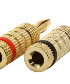 Monoprice Gold Plated Speaker Banana Plugs – 1 Pair – Closed Screw Type, For Speaker Wire, Home Theater, Wall Plates And More 1 Count (Pack of 1) 4 61QDhWjfHTL