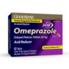 GoodSense Omeprazole Delayed Release Tablets 20 mg, Stomach Acid Reducer for Frequent Heartburn Treatment,Brown 42 Count