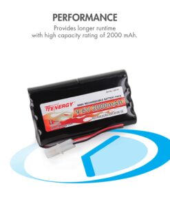 Alternative view of Tenergy 9.6V Flat NiMH Battery Packs for RC Car, High Capacity 8-Cell 2000mAh Rechargeable Battery Pack, Replacement Hobby Battery Pack with Standard Tamiya Connectors 1 Battery Pack