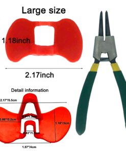 Weilan 21 PCS Pinless Peepers with Pliers Chicken Peepers Eye Glasses Pheasant Poultry Blinders Spectacles Anti-Pecking Plier Tool(Red) 21 Pcs Red Large 19 61QGM50SztL