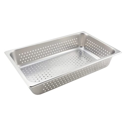 Winco Full Size Pan Perforated, 4-Inch, Medium 1