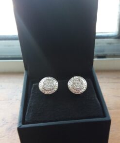 Amazon Collection Sterling Silver Diamond Accent Stud Earrings Blue 14 61QHEgrCCxL