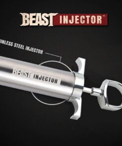 Grill Beast - 304 Stainless Steel Meat Injector Kit with 2-oz Large Capacity Barrel and 3 Professional Marinade Needles Beast Injector 25 61QIuvGtemL