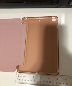MoKo Case Fit iPad Mini 5 2019 (5th Generation 7.9-inch) iPad Mini 4, Slim Smart Shell Stand Folio Protective Cover with Soft TPU Translucent Frosted Back, Auto Wake/Sleep - Rose Gold 64 61QIw3MKQaL