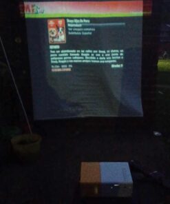 Meer Mini Projector,Portable Movie Projector,Smart Home Projector,Neat Projector for iOS,Android,Windows,PS5,Laptop,TV-Stick,Compatible with HDMI,USB,Audio,TF Card,AV and Remote Control YG300 40 61QJK8WzsdL