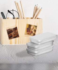 Empty Slide Top Tin Containers for Lip Balm, Crafts, Storage Kit - .25oz, 6 Pack 6 Count (Pack of 1) Sliver 20 61QJXR4Po5L