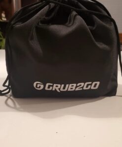 GRUB2GO Premium Bento Lunch Box (Large 68 Oz Capacity) | 2023 Exclusive, 70% Bigger | Includes Bamboo Chopping Board Lid, Carry Bag, 2 Dividers, Utensils, Sauce Container Premium 2021 Model: Executive Black (68 OZ) 57 61QJzni2njL