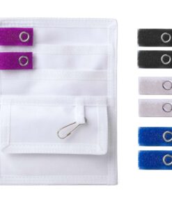ADC 216-2MC Pocket Pal II Medical Instrument Organizer/Pocket Protector, White with 4 Sets of Accents Tabs, Black/White/Royal Blue/Purple (Pack of 2) White with 4 Sets of Velcro Tabs 2 Count