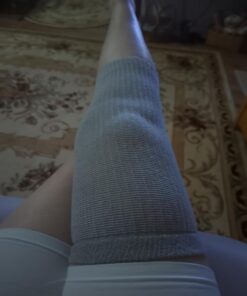 SENIOR ICARE Knee Warmers, Elastic Cotton Knee Sleeves - For Women, Men, Circulation Improvement and Joint Pain Relief for Arthritis Knees, Knitted Binchotan Charcoal Yarn, One Pair, Made in Japan 22 61QLbpFhm6L