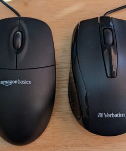 Verbatim Wired USB Computer Mouse - Corded USB Mouse for Laptops and PCs - Right or Left Hand Use, Black 98106,Glossy Black, 1.2" x 2.3" x 3.8" Glossy Black 31 61QLovjq1PL