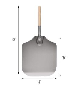 Alternative view of Kitchen Supply 14-Inch x 16-Inch Aluminum Pizza Peel with Wood Handle