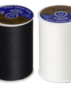 2-Pack - BLACK & WHITE - Coats & Clark Dual Duty All-Purpose Thread - One 400 Yard Spool each of BLACK & White 10 61QLv5N8d L