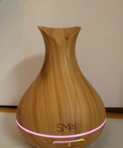 Smart WiFi Wireless Essential Oil Aromatherapy Diffuser - Works with Alexa & Google Home – Phone App & Voice Control - 400ml Ultrasonic Diffuser & Humidifier - Create Schedules - LED & Timer Settings Light Brown 27 61QMHgvAzL