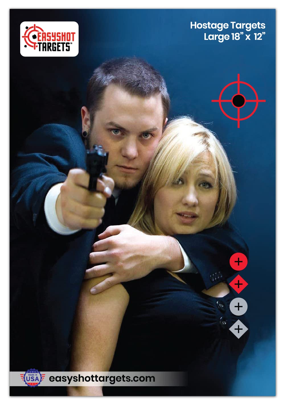 12" X 18" Hostage Targets for Shooting Featuring Photo-Realistic Designs | Bad Guy Paper Targets | Ideal for Law Enforcement Training 40 Pack Hostage 10 Of Each 6 12" X 18" Hostage Targets for Shooting Featuring Photo-Realistic Designs | Bad Guy Paper Targets | Ideal for Law Enforcement Training 40 Pack Hostage 10 Of Each - Image 6