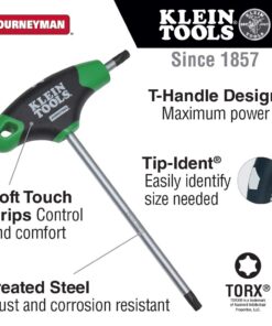 Alternative view of Klein Tools JTH6T27 T27 TORX Hex Key, Journeyman T-Handle, 6-Inch