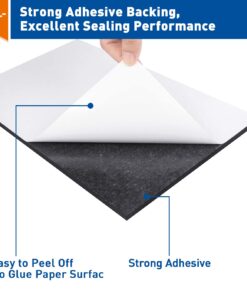 MAGZO Adhesive Foam Sheet 12 Inch Length X 8 Inch Width X 1/8 Inch Thickness, Closed Cell Foam Pad Gasket Sheet Insulation (5 Pcs) 12In*8In*1/8In 5Pcs Black 5 9 61QN6ZTrJGL