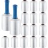 16 Pcs Stretch Wrap Moving Supplies 5" x 1000 ft Plastic Wrap Roll with 2 Handles Clear Cling Wrap Shrink Film Self Adhering Shipping Wrap for Packaging Bounding Storing Pallet Furniture Glass 16 36 61QNVMMFwNL
