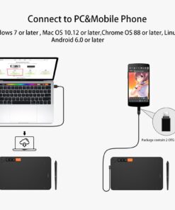 Graphics Drawing Tablet VEIKK Voila L Drawing Pad 10X6 inch,with 4 Customized Keyboard Hot Keys,8192 Levels Battery-Free Stylus Pen,Compatible with PC/Android/Mac/Windows/Linux/Chrome 10*6 inch 28 61QPmHklKTL
