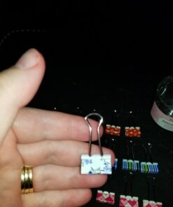 Panda SUPERSTORE Lovely Cute Printing Style Metal Binder Clips/Paper Clips/Clamps(1 Box 24 Sets) 16 61QQBFRsbcL