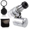 KINGMAS Mini 60x Microscope Magnifying with LED Light Pocket Jewelry Magnifier Jeweler Loupe with 10X Folding Pocket Magnifier 50 61QTQLGo1FL