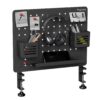 PEGZONE Clamp-on Desk Pegboard, Desk Accessories for Office Gaming Home, Magnetic Metal Peg Board with 10 Accessories, Privacy Panel for Office, Desk Organizer Set, 16.5" x 12.6", Medium, Black 19 61QUVCf5pKL
