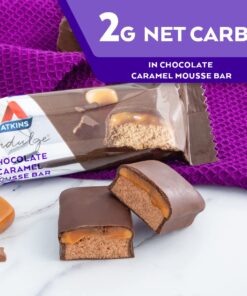 Atkins Endulge Chocolate Caramel Mousse Bar, Dessert Favorite, 1g Sugar, High in Fiber, 5 Count 15 61QV9y37q4L