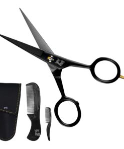 Beard and Mustache Scissors - Moustache Grooming Kit for Trimming Facial Hair - Beard Scissors, Mustache Comb, and Carry Case by Striking Viking 24 61QYfyh0Z3L