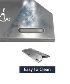 Hongso SPA231 (4-Pack) Stainless Steel BBQ Gas Grill Heat Plate, Heat Shield, Heat Tent, Burner Cover, Vaporizor Bar, and Flavorizer Bar for Costco Kirland, Jenn-air, Nexgrill, Lowes (17 3/4 4-Pack 9 61QYjtzz23L