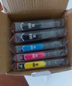 564XL Ink Cartridges Replacement for HP 564 ink cartridges combo pack to use with Photosmart 5520,6520,7520,5510, OfficeJet 4622 4620, DeskJet 3520 3522 (HP 564xl,Black, Cyan, Magenta, Yellow, 5 Pack) 15 61QYvEahlwL